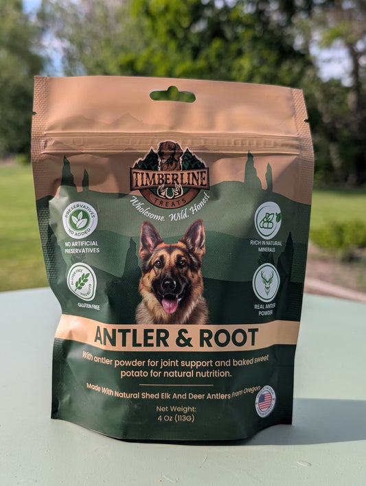 Antler & Root – Handcrafted Dog Treats with Elk Antler & Sweet Potato (4 oz)